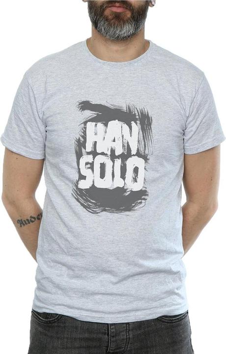 Actual product image Star Wars Mens Han Solo Text T-Shirt (L)