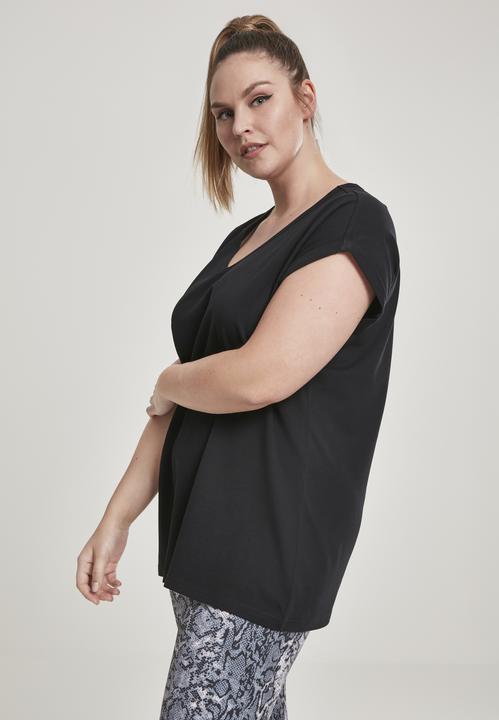 Produktbild Urban Classics Ladies Round V-Neck Extended Shoulder Tee (3XL)
