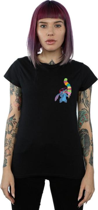 Actual product image Disney Womens/Ladies Lilo And Stitch Ice Cream Cotton T-Shirt (S)