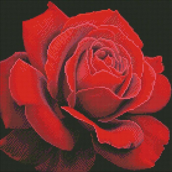 Immagine prodotto Ideyka Quadro Diamante - Rosa rossa con cornice 40 x 40 cm