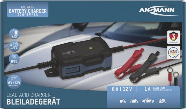 Actual product image Ansmann Charger for lead-acid batteries BC 6-12V / 1 A (6V, 12V, 1 A)