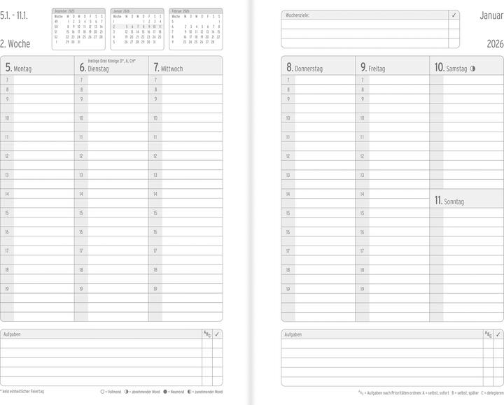 Actual product image Chronoplan Buchkalender (A5, German)