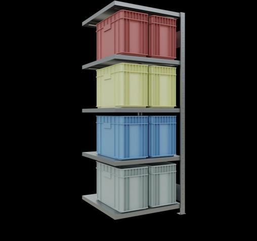 Actual product image Schulte Lagertechnik MULTIplus250 boltless add-on bay system with length bolts