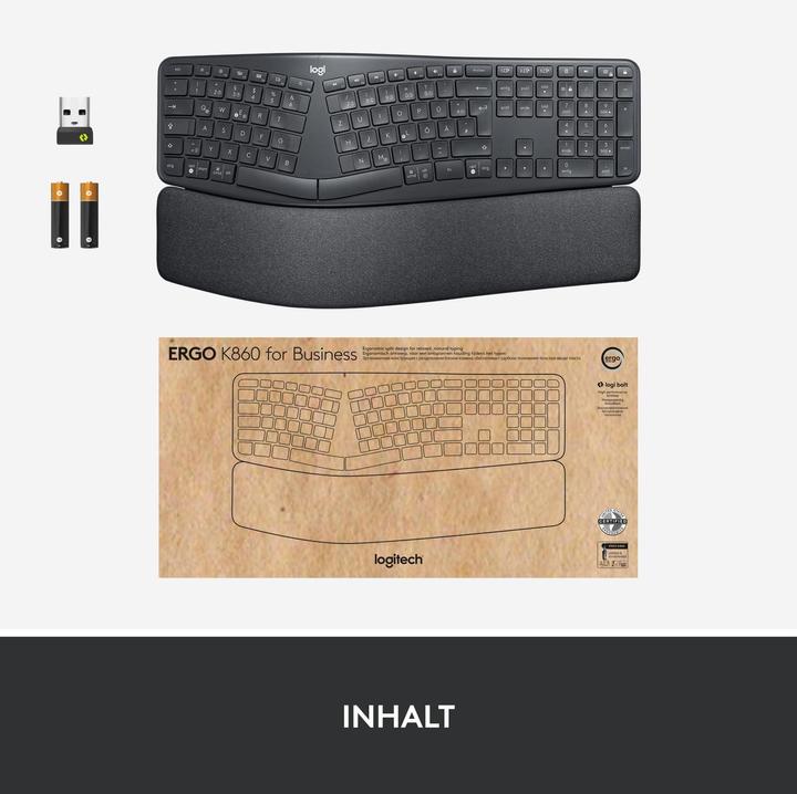 Produktbild Logitech Ergo K860 Split Keyboard for Business (CH, Kabellos)