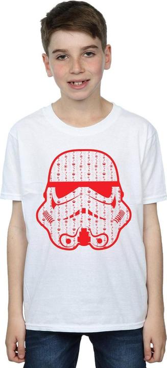 Immagine prodotto Star Wars Christmas Stormtrooper Helmet Maglietta Ragazzi (140, 146)