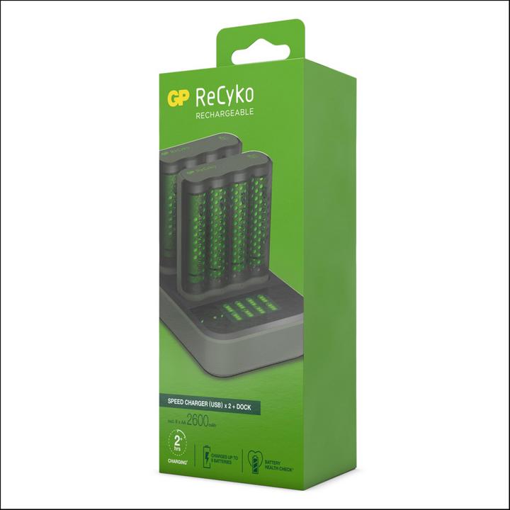 Produktbild GP Batteries Pro-Line Docking Station + 4xAAA + 4xAA (8 Stk., AA, 2100 mAh, Ladegerät inkl. Akku)
