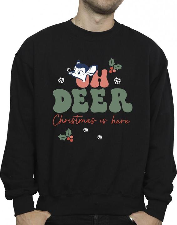 Actual product image Disney Mens Bambi Oh Deer Cotton Sweatshirt (S)