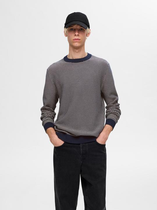 Produktbild Selected Homme Slhjake Ls Knit Struc Stripe Crew Neck (XL)