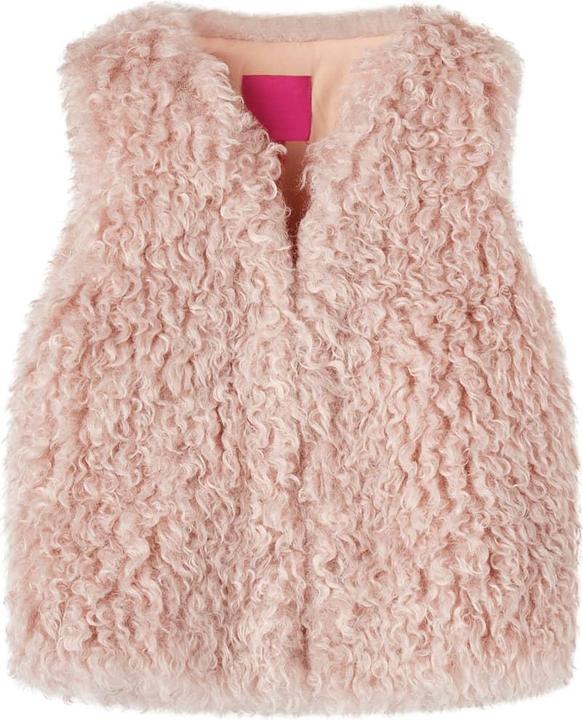 Immagine prodotto VidaXL Gilet da bambino in pelliccia sintetica rosa chiaro 116, materiale esterno (116)