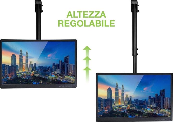 Produktbild Techly Befestigungskit (Deckenmontage, Montageklammer, Teleskopstange) - für Flachbilds (Decke)