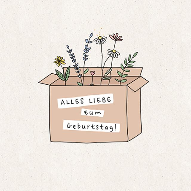 Produktbild Grusskarten Alles Liebe zum Geburtstag - QuadrArt