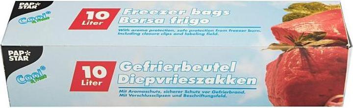 Image du produit Papstar Sacs de congélation 20 litres, 600 x 400 mm, transparent, en LLDPE, épaisseur du film : 35 my (24 x)