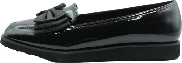 Actual product image Where's That From Womens/Ladies Alpha Bow Patent Faux Leather Wide Loafers (36)