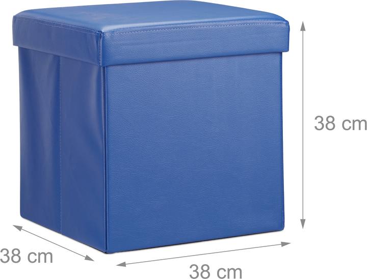 Actual product image Relaxdays Folding Storage Ottoman