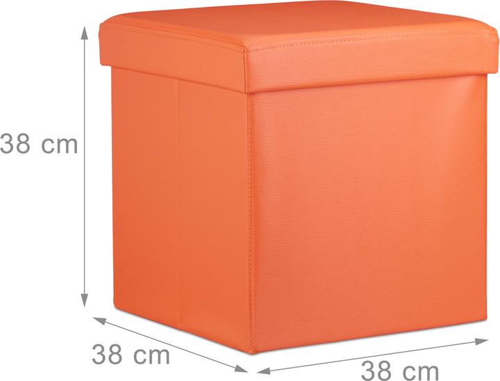 Actual product image Relaxdays Folding Storage Ottoman