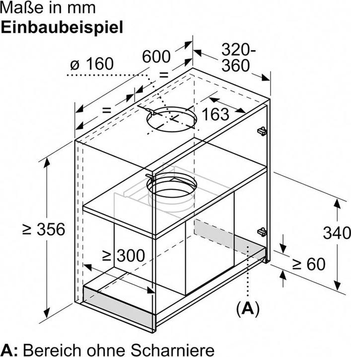 Immagine prodotto Bosch Hausgeräte DBB67AM60 (Cappuccio a schermo piatto)