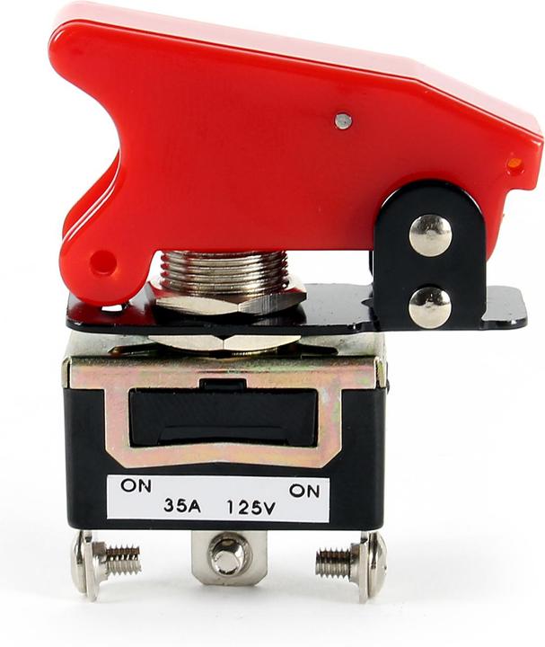 Immagine prodotto Wiltec Bouton d'arrêt d'urgence, 35A / 12V, Knock-Out en rouge ON-OFF-ON