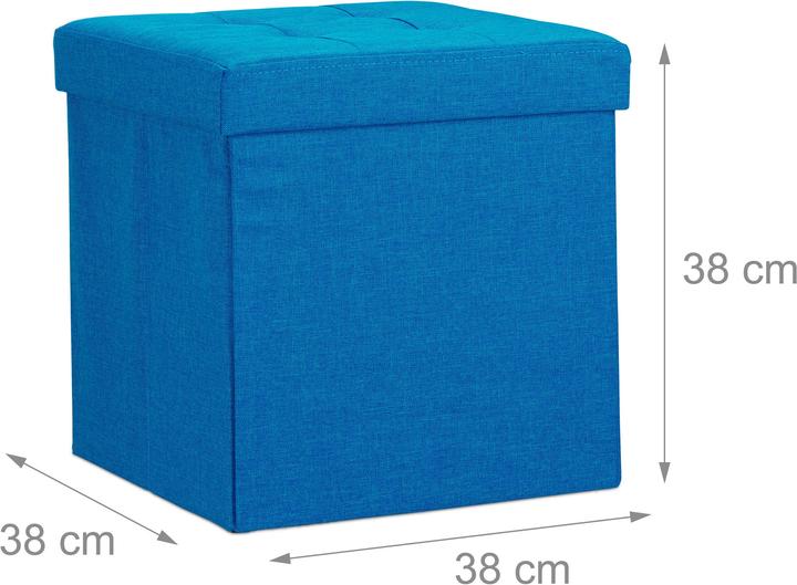 Actual product image Relaxdays Folding Storage Ottoman