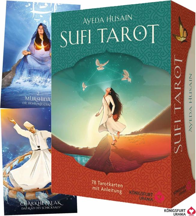 Produktbild Sufi-Tarot - Der Weg des Herzens: 78 Tarotkarten mit Anleitung (Deutsch, Ayeda Husain, 2023)