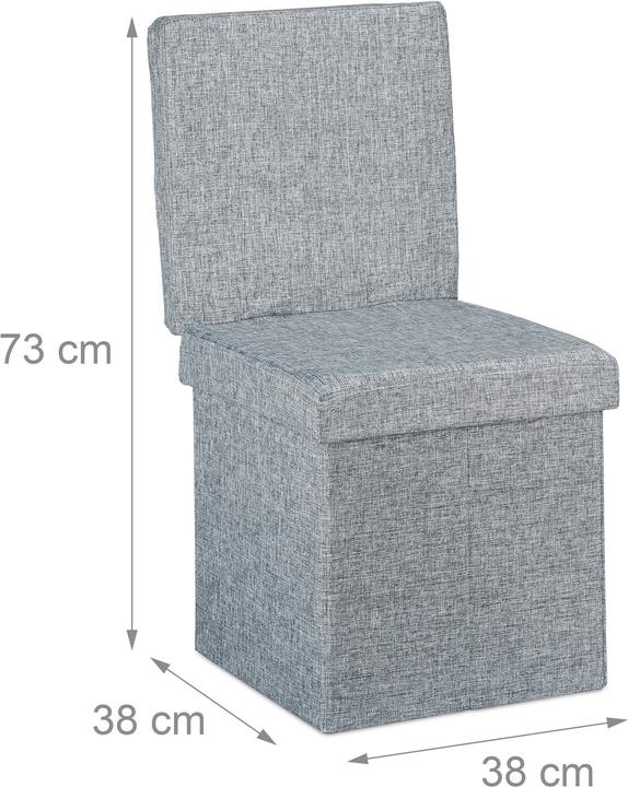 Actual product image Relaxdays Folding Storage Ottoman