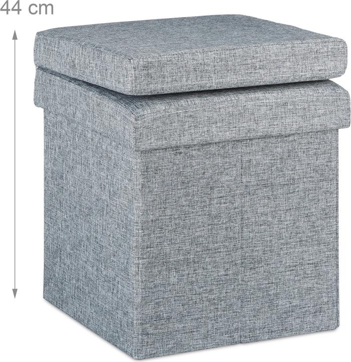 Actual product image Relaxdays Folding Storage Ottoman