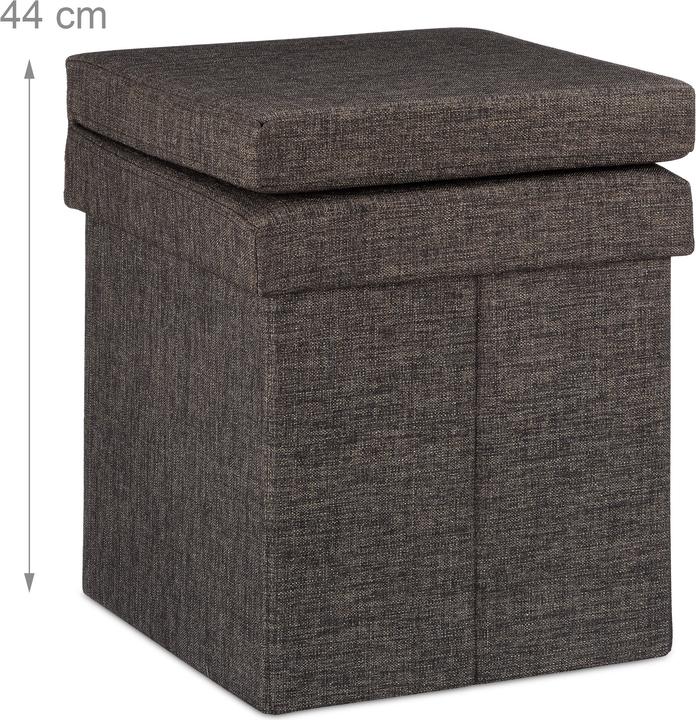 Actual product image Relaxdays Folding Storage Ottoman