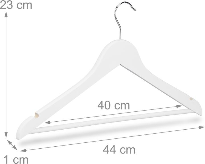 Actual product image Relaxdays Coat Hangers with Trouser Rail Set of 20 (20 x)