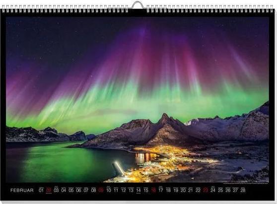 Produktbild Polarlichter Premiumkalender 2025 (60 x 42 cm, Deutsch)