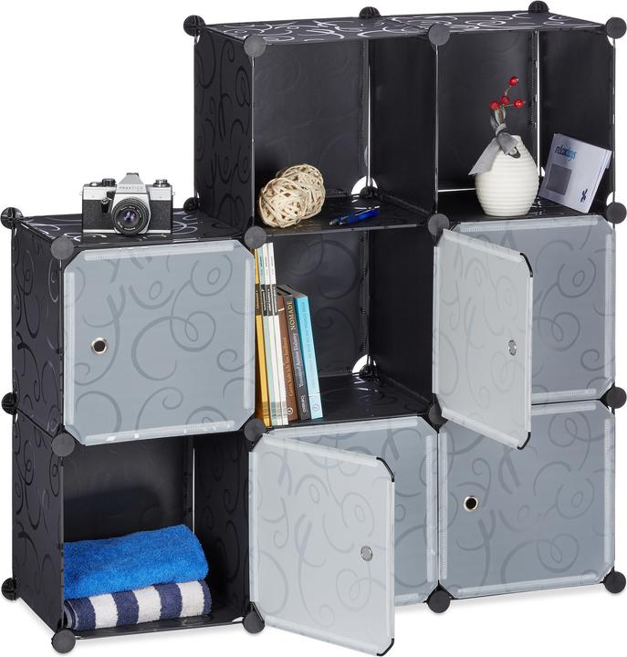 Actual product image Relaxdays Shelving Unit with Doors (32 x 95.5 x 95.5 cm)