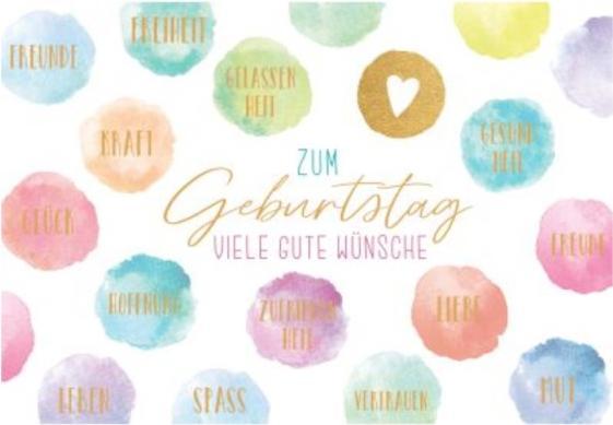 Produktbild Goldbek Geburtstagskarte Punkte viele gute Wünsche (1 Stk.)