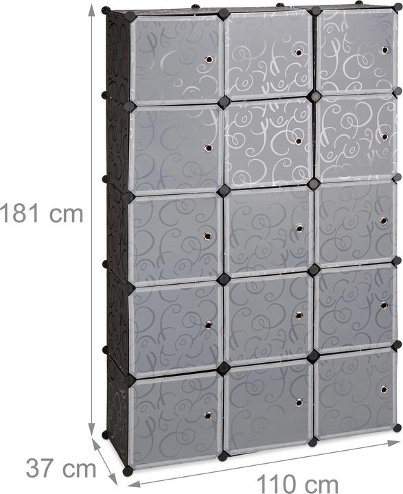 Produktbild Relaxdays Regalsystem (110 x 37 x 181 cm)
