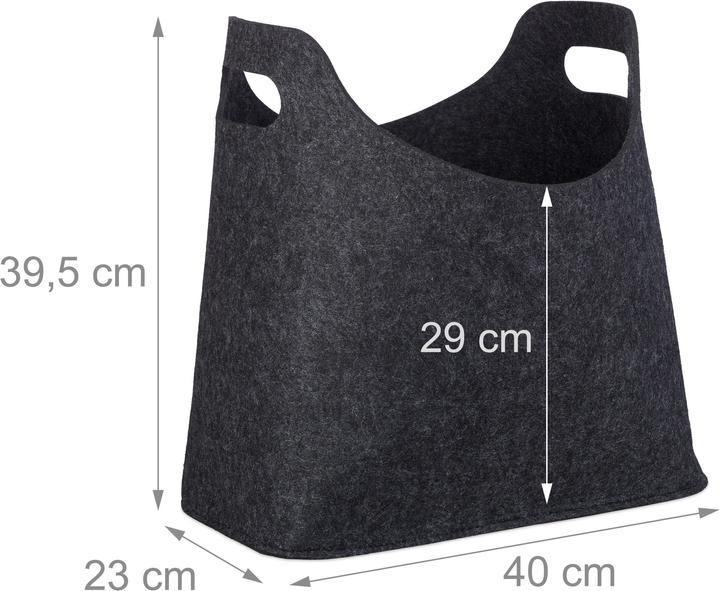 Immagine prodotto Relaxdays Borsa portalegna per camino (23 x 40 x 39,5 cm)
