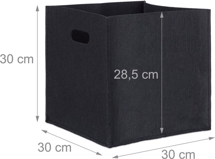 Actual product image Relaxdays Square Felt Basket (30 x 30 x 30 cm, 23 l)