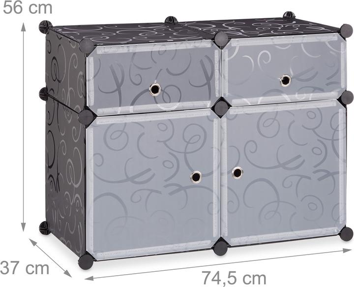 Actual product image Relaxdays 4 Compartments Shelving System (74.5 x 37 x 56 cm)