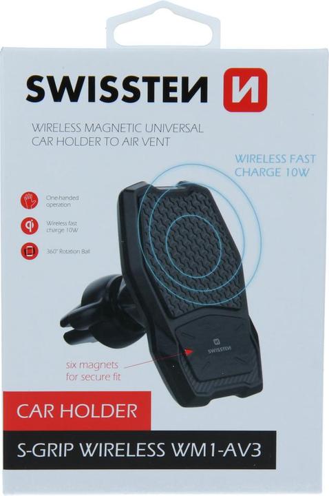 Immagine prodotto Swissten Supporto per auto + caricatore QI