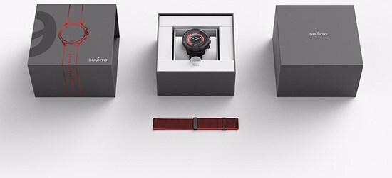 Image du produit Suunto Gift Box 9 Baro Red avec bracelet en cuir supplémentaire (50 mm)