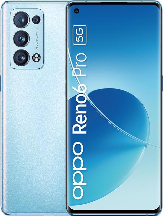 Produktbild OPPO Reno6 Pro (256 GB, Arctic Blue, 6.50", Dual SIM, 50 Mpx, 5G)