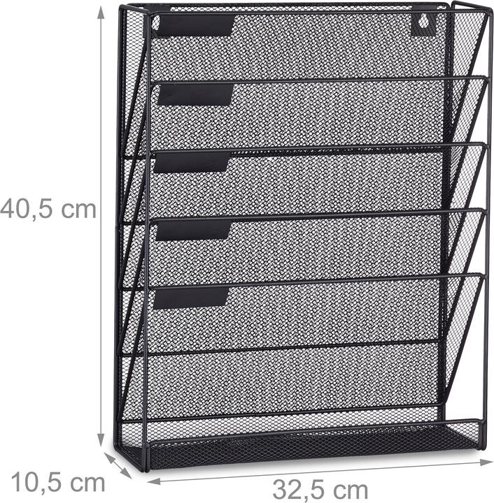 Relaxdays Wall Magazine Rack (32.5 x 10.5 x 40.5 cm)