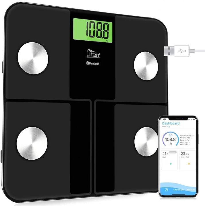 Immagine prodotto Uten Körperanalysewaage mit LCD-Display (180 kg)