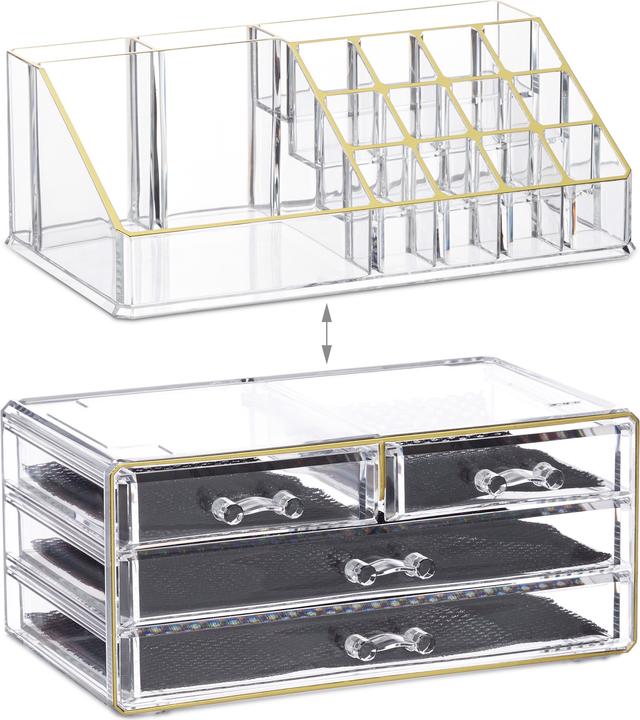 Actual product image Relaxdays Makeup Organizer with 4 Drawers