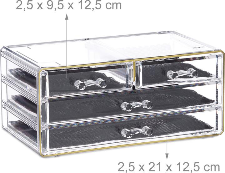 Actual product image Relaxdays Makeup Organizer with 4 Drawers
