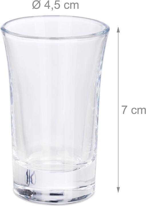 Immagine prodotto Relaxdays Set da 6 bicchierini da 4 cl (0.40 dl, 6 x, Bicchiere di vetro)
