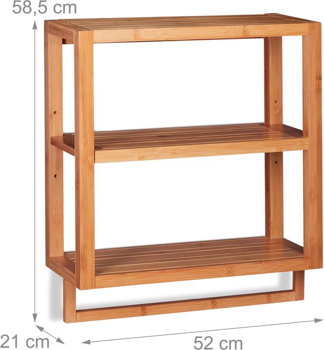 Immagine prodotto Relaxdays Mensola per doccia 3 ripiani (52 x 21 x 58,5 cm)