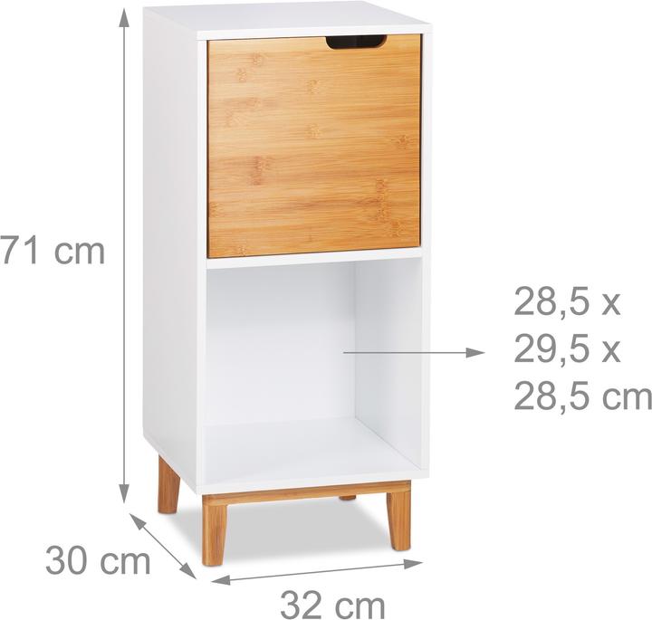 Actual product image Relaxdays Free Standing Shelf (32 x 30 x 71 cm)