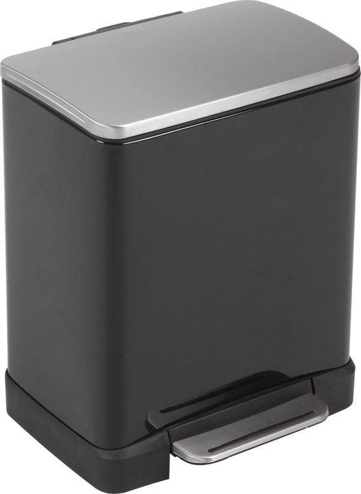 Image du produit EKO Poubelle à pédale 10+9L, noir mat (19 l)