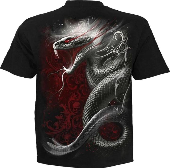 Actual product image Spiral Unisex Adult Gothic Serpent Short-Sleeved T-Shirt (XL)