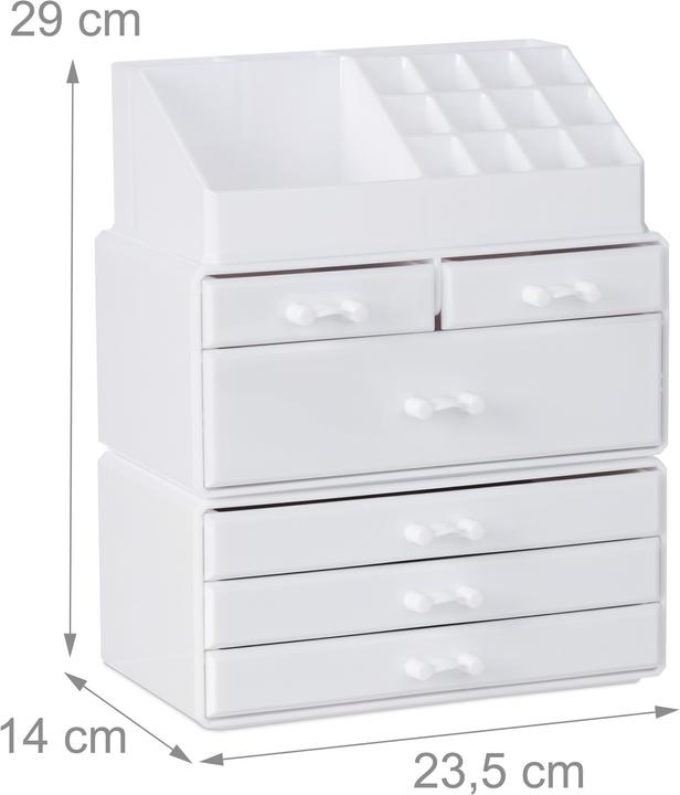 Actual product image Relaxdays Cosmetic Organiser with 6 Drawers