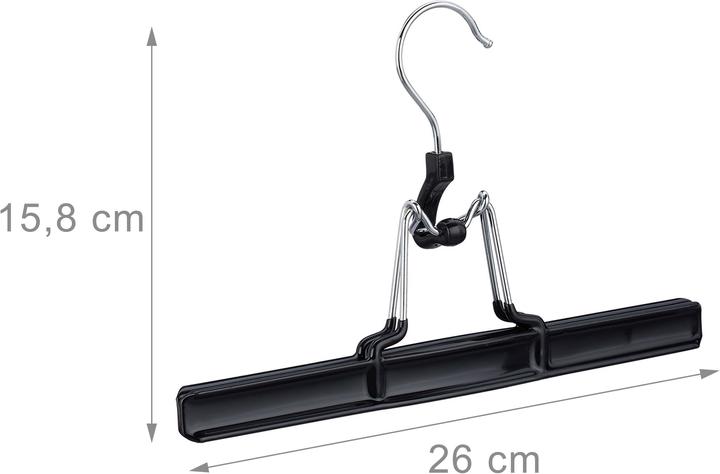 Actual product image Relaxdays Pants Hangers, Swivel Hooks (10 x)