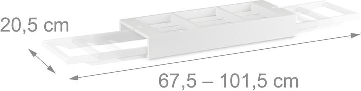 Actual product image Relaxdays Extendible Bathtub Caddy (101.5 x 20 x 7 cm)
