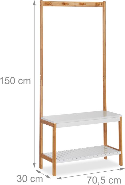 Immagine prodotto Relaxdays Appendiabiti con scaffale per scarpe